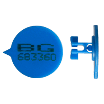 Printed Button Seal Blue