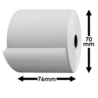 76mm 2-Ply White/White Kitchen Printer Rolls