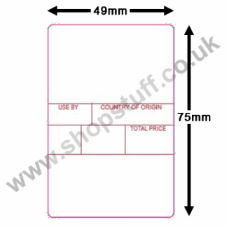 Avery Berkel Format 3 49mm x 75mm Thermal Scale Labels