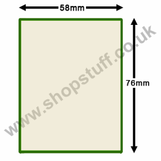 Avery Berkel Thermal Labels Cream / Green 58mm x 76mm