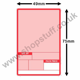 Avery Berkel Format 1 (Pink) 49mm x 75mm Thermal Scale Labels