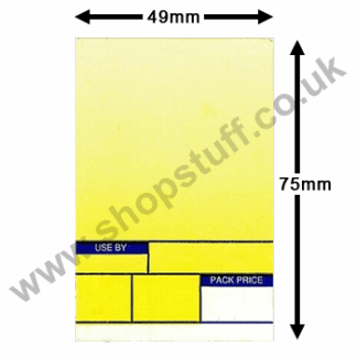Avery Berkel Format 1 (Yellow) 49mm x 75mm Thermal Scale Labels