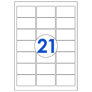 LL21 A4 Sheet Fed Laser Labels White Perm (100)