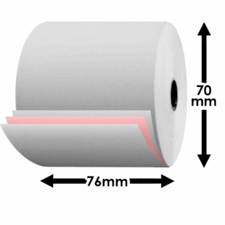 Bixolon SRP-270 3 Ply White/Pink/White Paper Till Rolls (20)