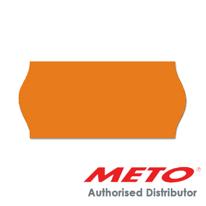 Genuine Meto 26/12 Fluorescent Orange Perm Labels