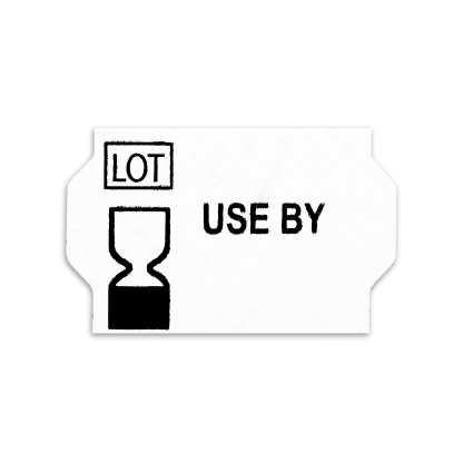 LOT No. Egg Timer USE BY Labels White Perm