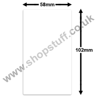 Avery Berkel Plain 58mm x 102mm Thermal Scale Labels