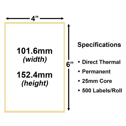 4x6" Direct Thermal Shipping Labels (12 Rolls) - Image 3