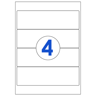 LL04SE A4 Sheet Fed Laser Labels White Perm (100)