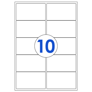 LL10 A4 Sheet Fed Laser Labels White Perm (100)