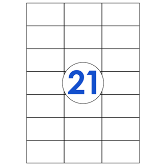 LL21NSE A4 Sheet Fed Laser Labels White Perm (100)