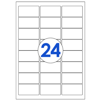 LL24 A4 Sheet Fed Laser Labels White Perm (100)