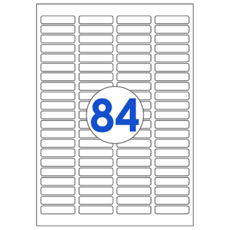 LL84 A4 Sheet Fed Laser Labels White Perm (100)
